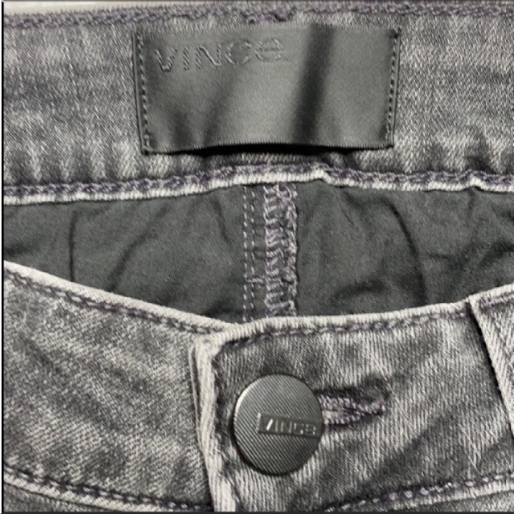 Vince Skinny Moto Jeans Denim Gray Black Wash
Size 26 - Picture 6 of 13
